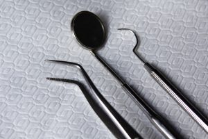 Closeup of dental tools